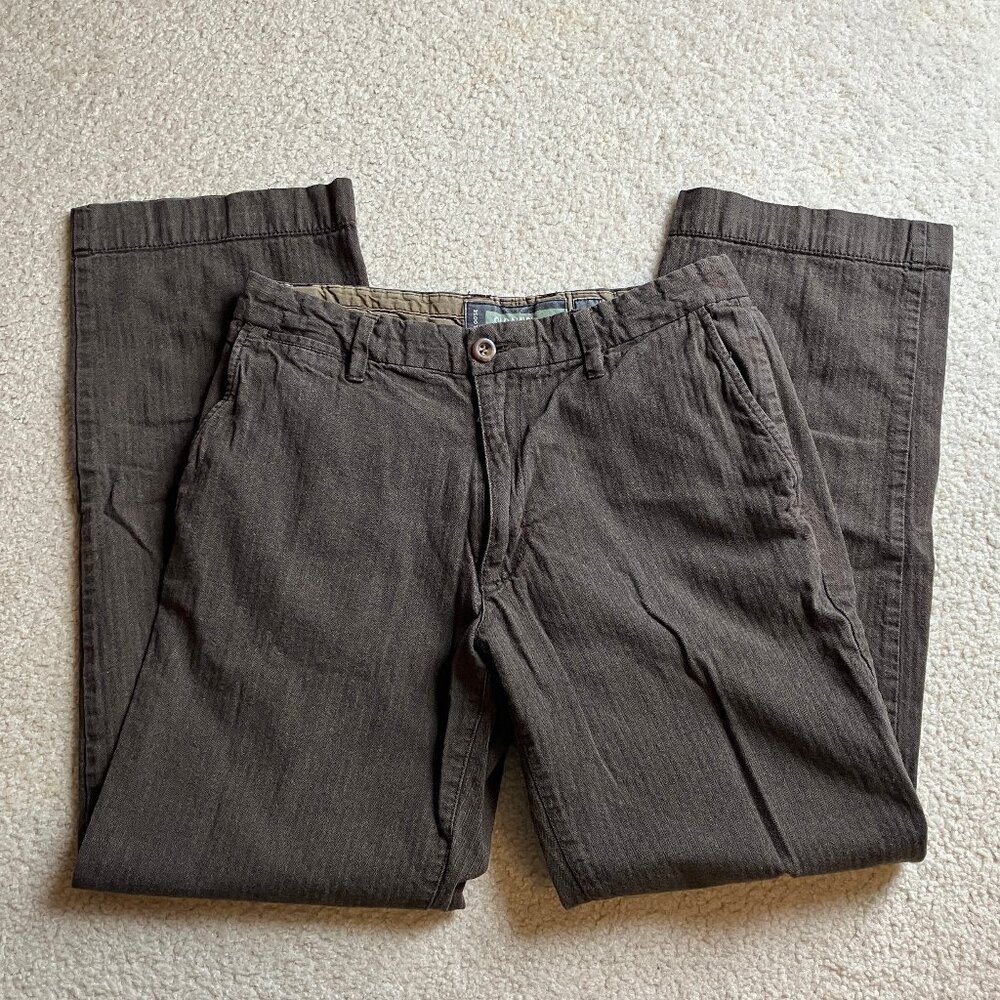 Old Navy vintage brown herringbone loose fit chinos